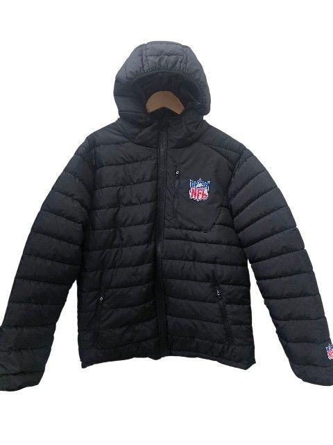 NFL Official Shield Gear Parka Puffer Jacket Winter Coat BLACK Mens Sz M NWT