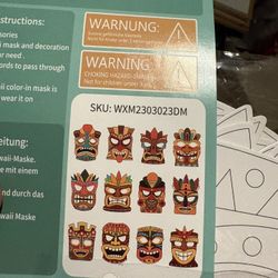 Luau Mask 24 Pieces