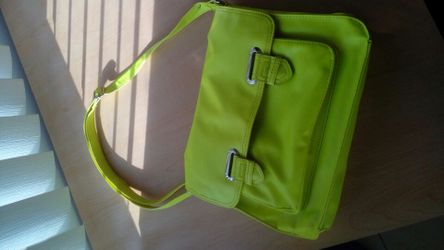 Bright yellow messenger bag