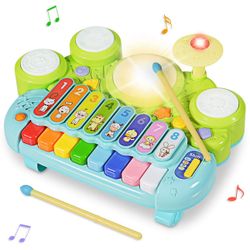 Goodway 3-In-1 Electronic Xylophone And Piano With Game Drum Set 10M+ New In Box