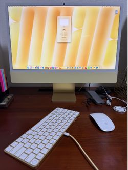 iMac M4 24-inch Yellow  like a new