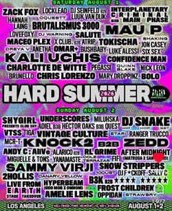 Hard Summer Music Festival 2-day GA wristbands (2 quantity)