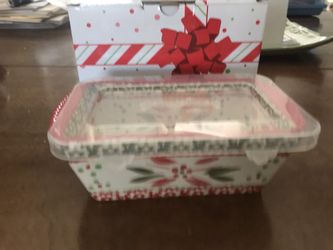 Temptations 12 oz ceramic loaf dish w/lid