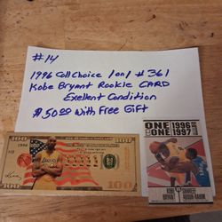 Kobe  Bryant  Rookie  Card  With  Free  Gift  Item  Description  Is  In The Photo 