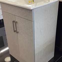 24” Bathroom Vanity Cabinet Porcelain Sink Fully Assembled Ready For pick up 
