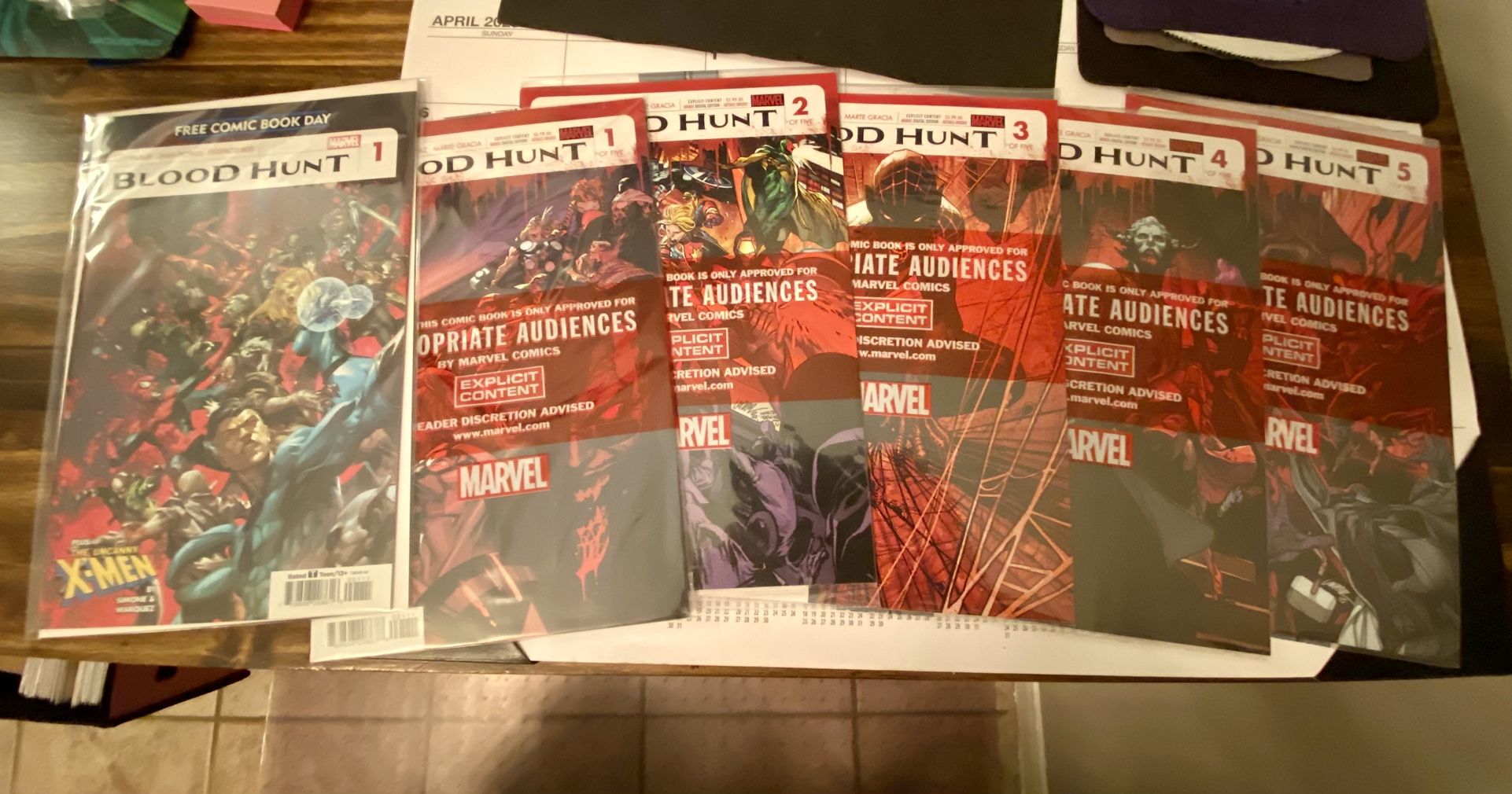 Blood Hunt Red Band 1-5 Plus 1 All Sealed 2024
