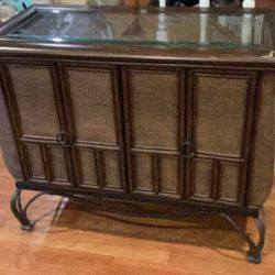 Vintage Rattan Wood Entry Table FromBombay Store  Store