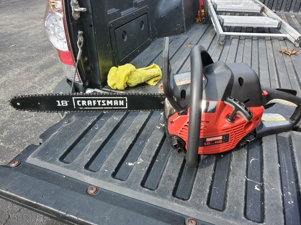 Crafstman 42cc Has Chainsaw Used For 1 Job 