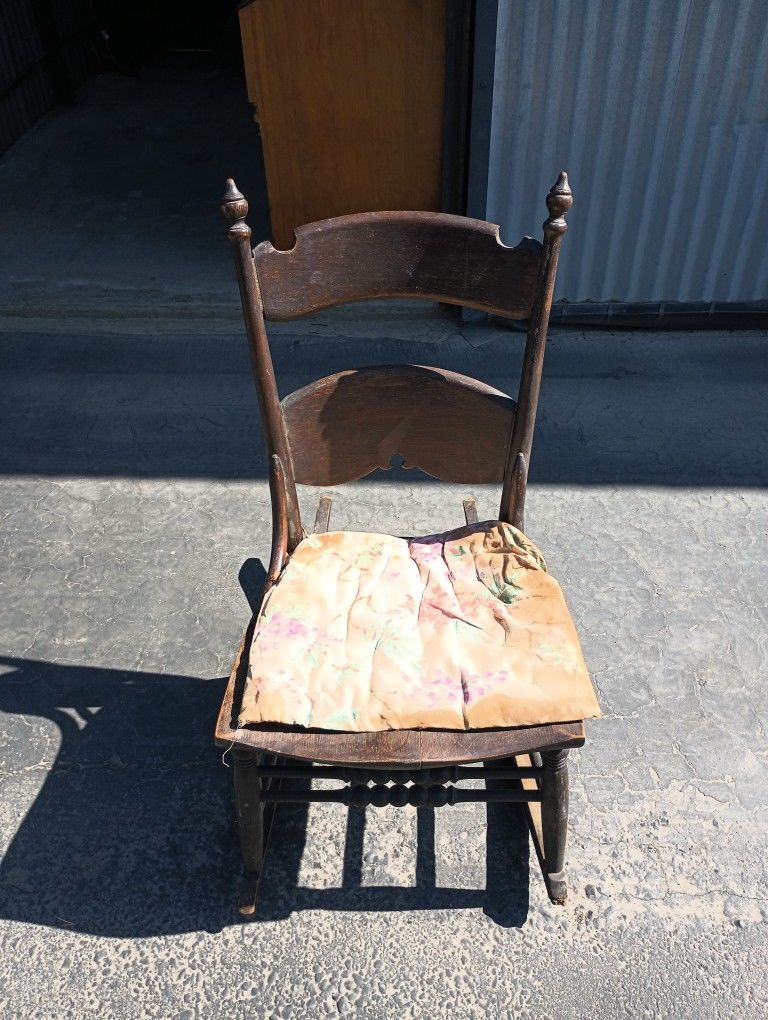 Heavy Solid Oak Rocking Chair