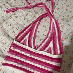 knit halter crop top 