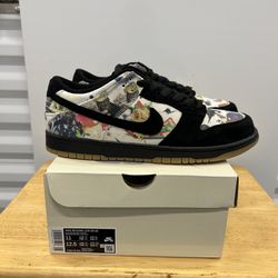 Nike SB Dunk Low Supreme Rammellzee Size 11 FD8778-001 2023 Authentic Black NEW