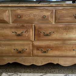 Etched Wooden Dresser 