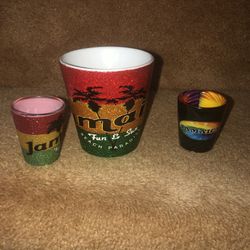 Imported from Jamaica Souvenir Mug/shot glasses