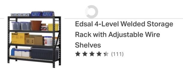 4 level storage with shelves