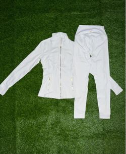 White Define Jacket and Leggings Set