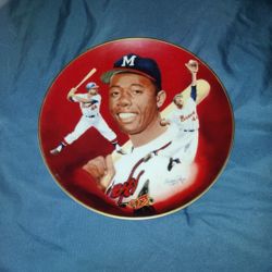 Hank Aaron 1985 "Henry Aaron Edition" Hackett American Collectors Plate #4207