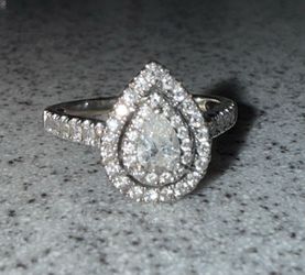 14K White Gold Engagement Ring