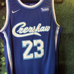 LeBron James #23 Crenshaw Custom Jersey Nipsey Hussle 