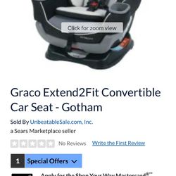 Graco Extend2Fit Convertible Car Seat - Gotham