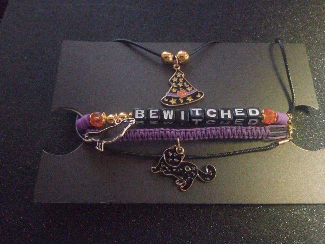 Halloween Bewitched Necklace Bracelet Set