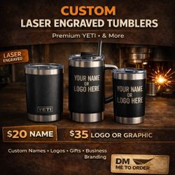 Custom Laser Engraving Tumblers