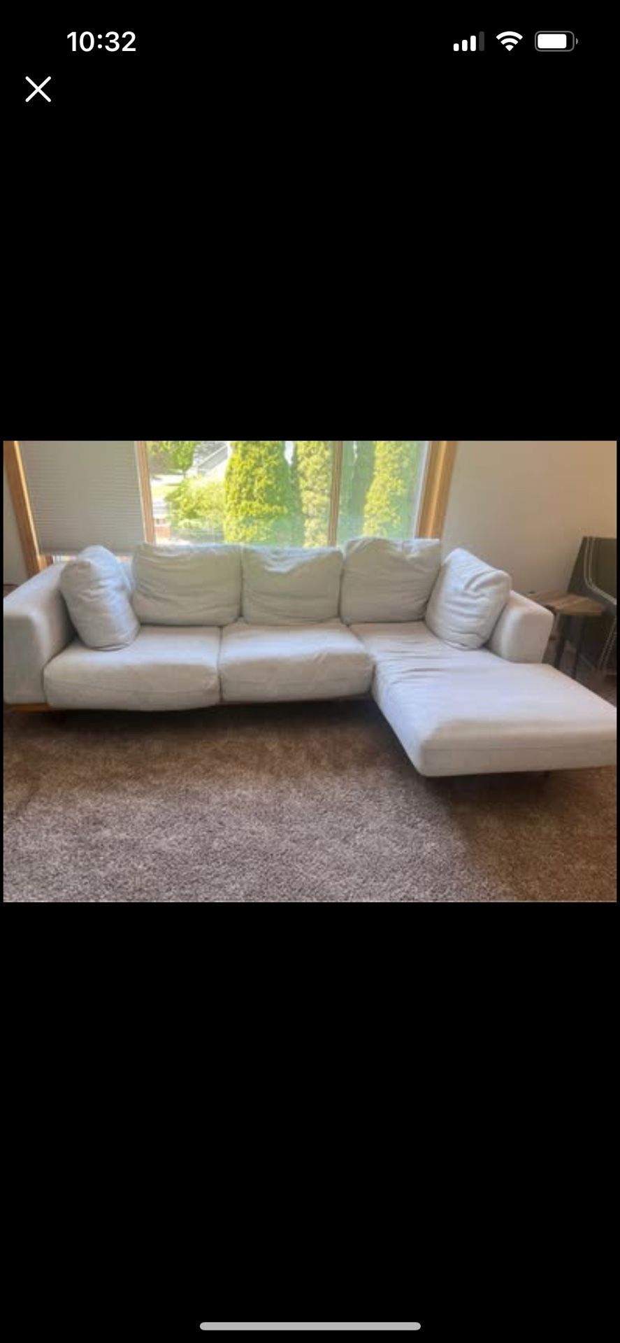 West Elm Couch with Chaise