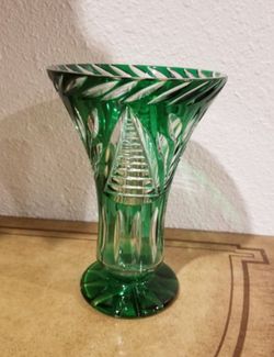 Crystal bohemian vase