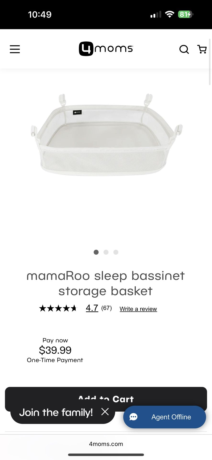 4moms Mamaroo Bassinet