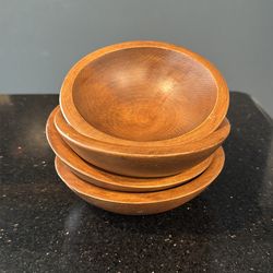 Vintage Woodcroftery Wood Bowls