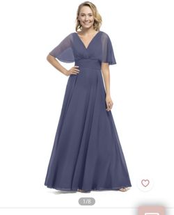 Bridesmaid Dress - Stormy Blue - Azazie Pamela