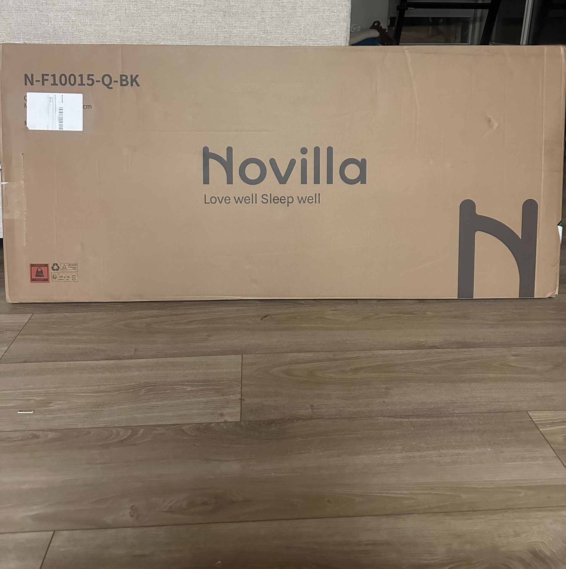 Novilla Queen Size Bed Frame with Modern Headboard