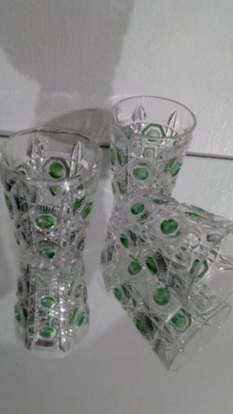 ANTIQUE GLASS SET OF 3 - EAPG GLASS CO