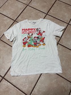 (A299) Vintage Men's Disney Happy Holidays Tee Size L