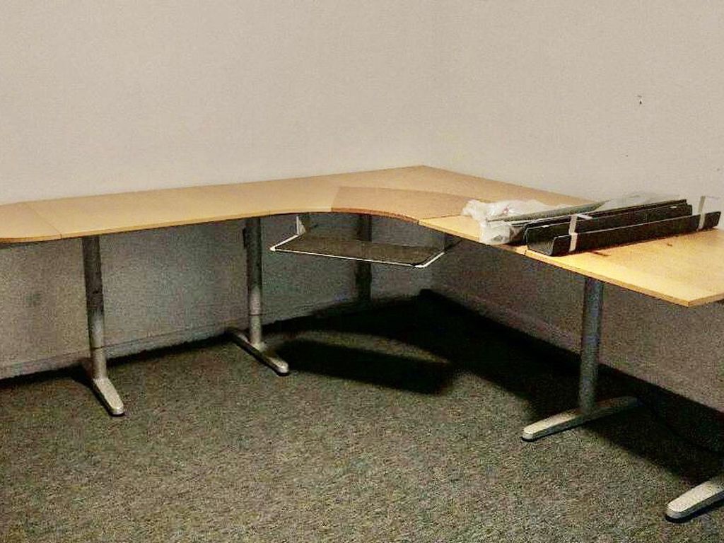 Corner Executive Wood Desk