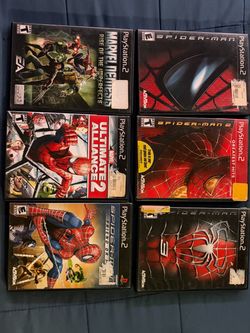 PS2 Spider-Man & Marvel Games – Original Cases & Discs