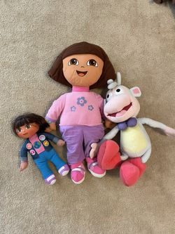 Plush Toys: Dora, Winnie the Pooh, Animals, etc. (NOT FREE, READ DESCRIPTION)