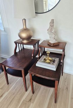 Set Of Mid-Century Modern Vintage Mersman Nightstands Or End Tables