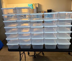 Storage Bins 12 Quarts-Set Of 32