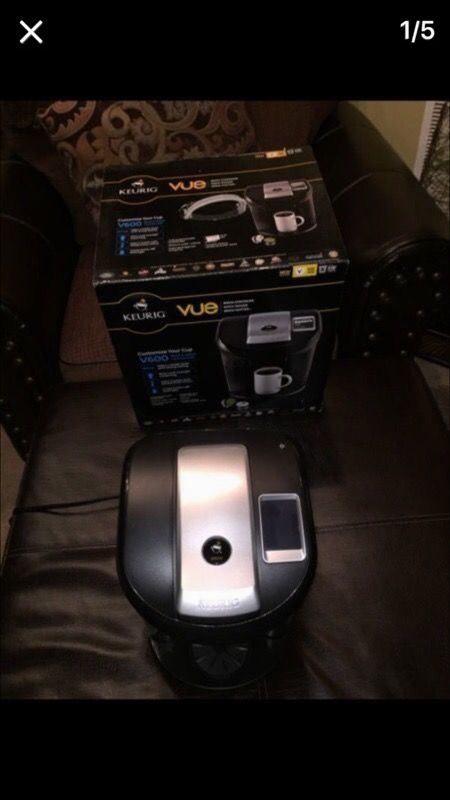 Brand new keurig vue use pods and Manuel gold pod for your favorite coffee or tea! Never been used!