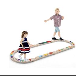 Wooden Balance Beam Adjustable Balance Beam For Kids Playground Kids Nursery Balance Activity Fun(x152)