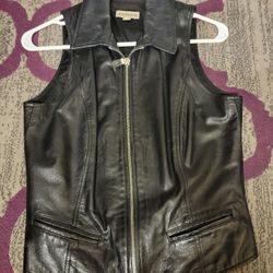 Ann Taylor Leather Vest (Small)