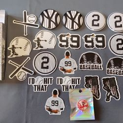 New York Yankees Pins,Stickers and Jibbitz lot 
