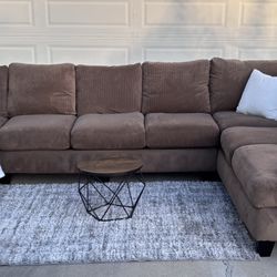 Corduroy Sectional Couch U Shape