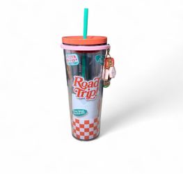 Starbucks X Dandy Road Trip Clear Cold Cup Tumbler 24 oz with Charms & Straw NEW