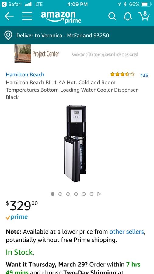 Hamilton Beach Water Dispenser Model(BL13)