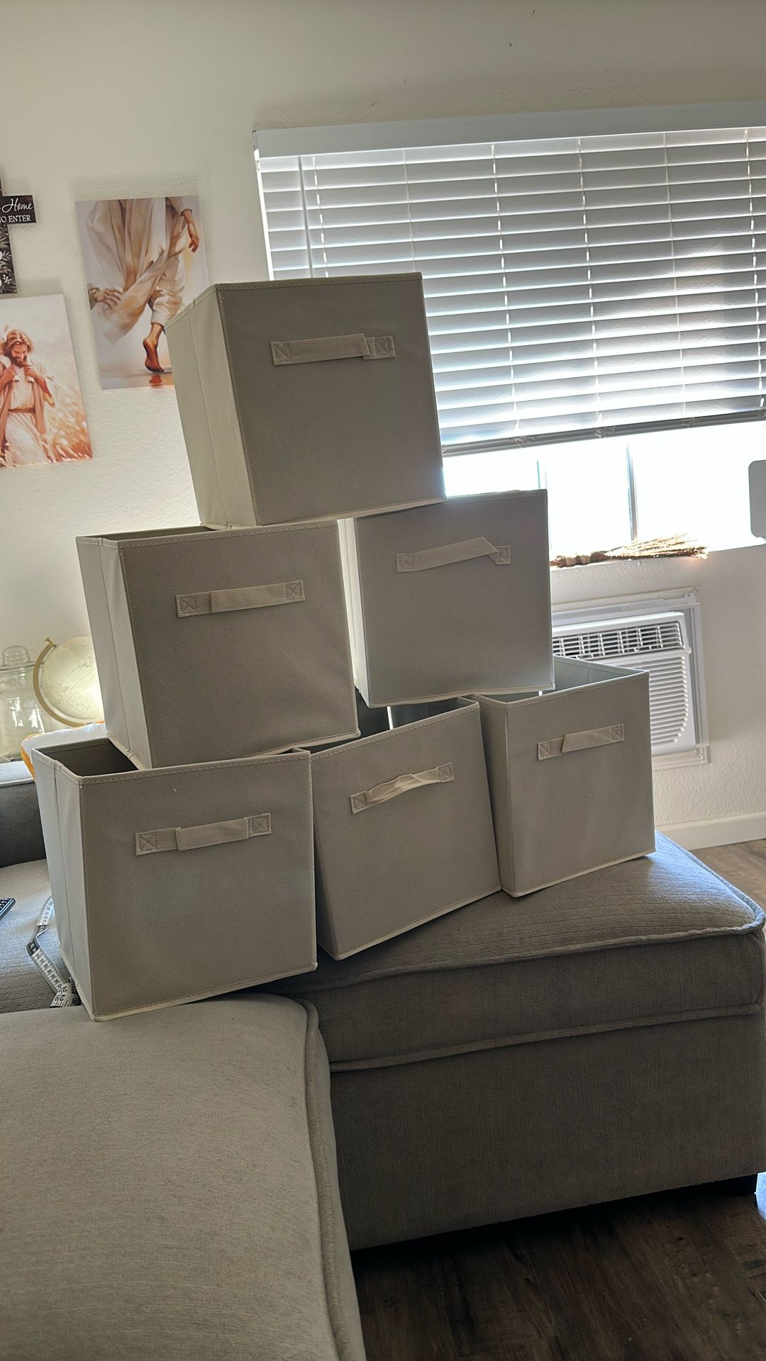 Storage Cubes. Size: 10.5x10.5x11 Inches Beige 