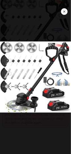 Used 21V Cordless String Trimmer with Accessories Kit