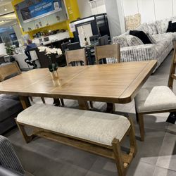 Beautiful Dining Set 🤩 84”-108” Extendable Dining Table 