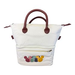 Disney Mickey Mouse Dual Compartment Canvas Insulated Lunch Bag Cooler