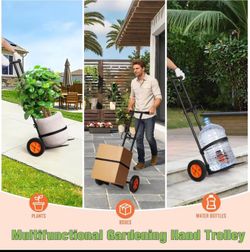 Caddy with Wheels, 3.6FT Heavy Duty Plant Dolly with Adjustable Gripping Arms and Base
